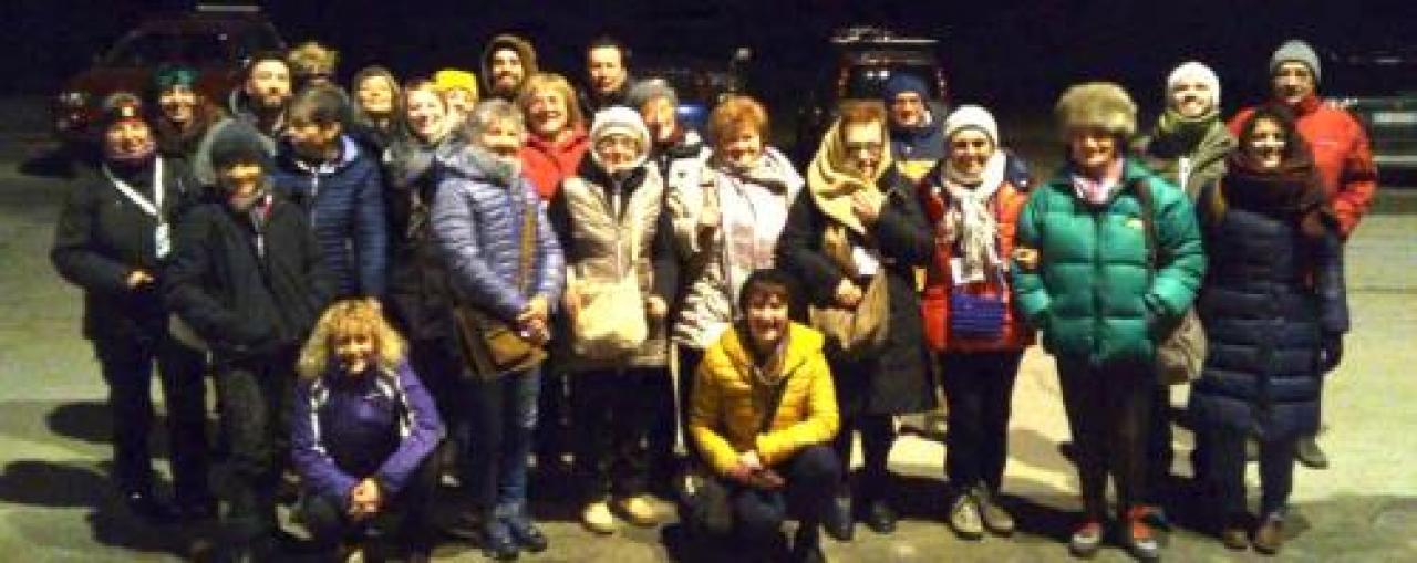 Amici del po, Cena con il gatto delle nevi a praly