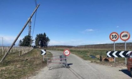 Lagnasco, il vento ha abbattuto un palo