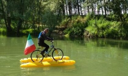 Attraversando 183 comuni raggiungerà l’adriatico Bruno, il ciclista sulle acque del Po Da Pian del Re pedalerà fino al mare