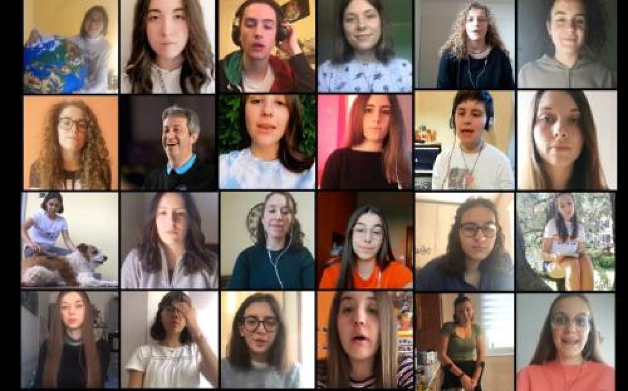 Il coro del Soleri Bertoni canta anche da casa