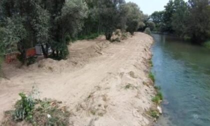 Si lavora nell’alveo del Po a monte e a valle del ponte