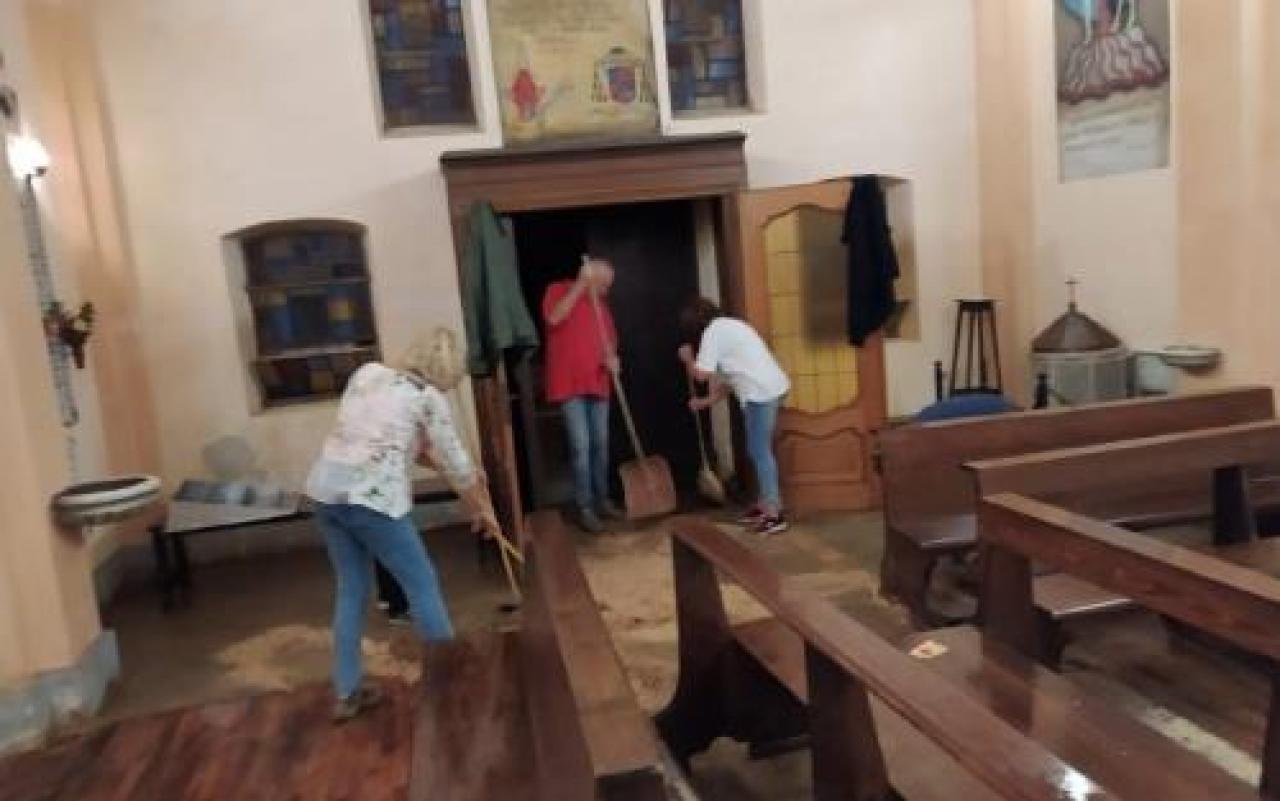 Allagata, per la prima volta, anche la chiesetta