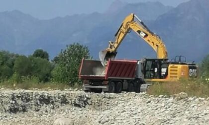 Pellice, draghe in azione