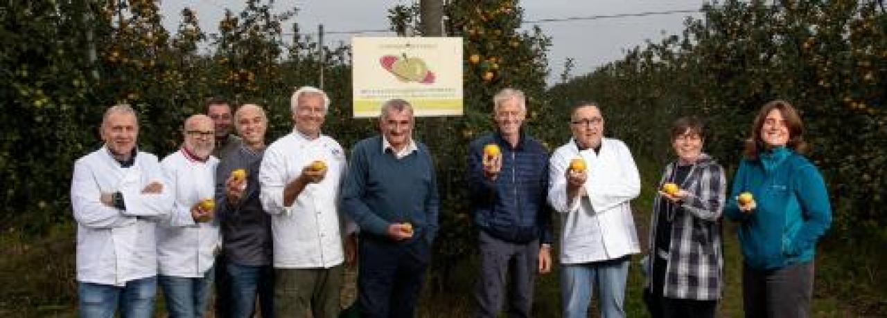 Delegazione di mirafiori a barge per l’ottobrata La mela grigia di Torriana ispira i pasticcieri di Torino