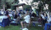 Le prove della banda san lorenzo nel parco dell’abbazia