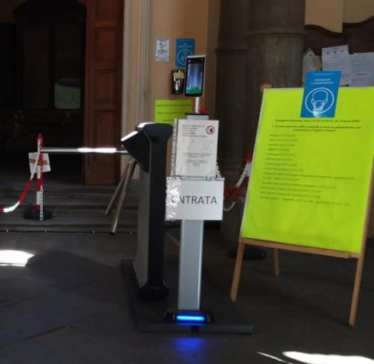 Per l’accesso in municipio spuntano il tornello e il termoscanner facciale