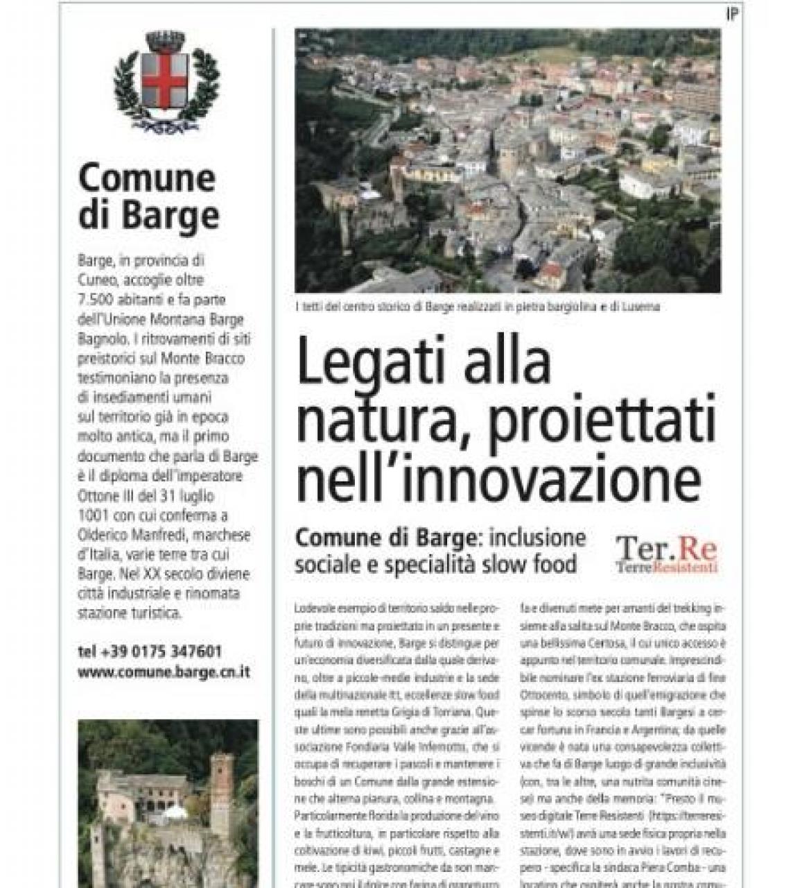 Barge nello speciale di “Italia Più”