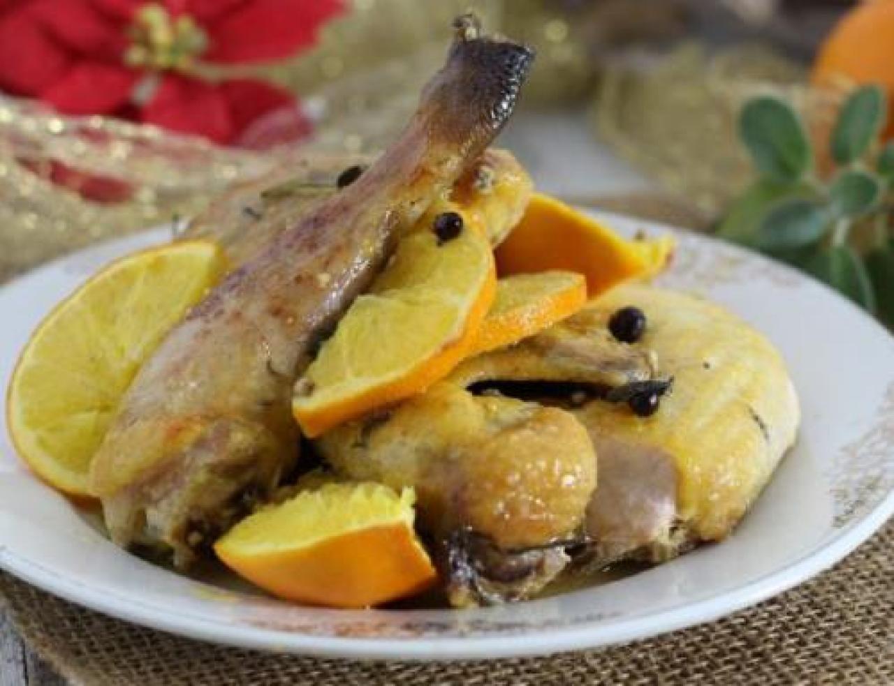 Faraona all’arancia e limone