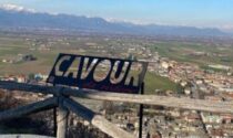 Foto da cartolina sulla Rocca di Cavour