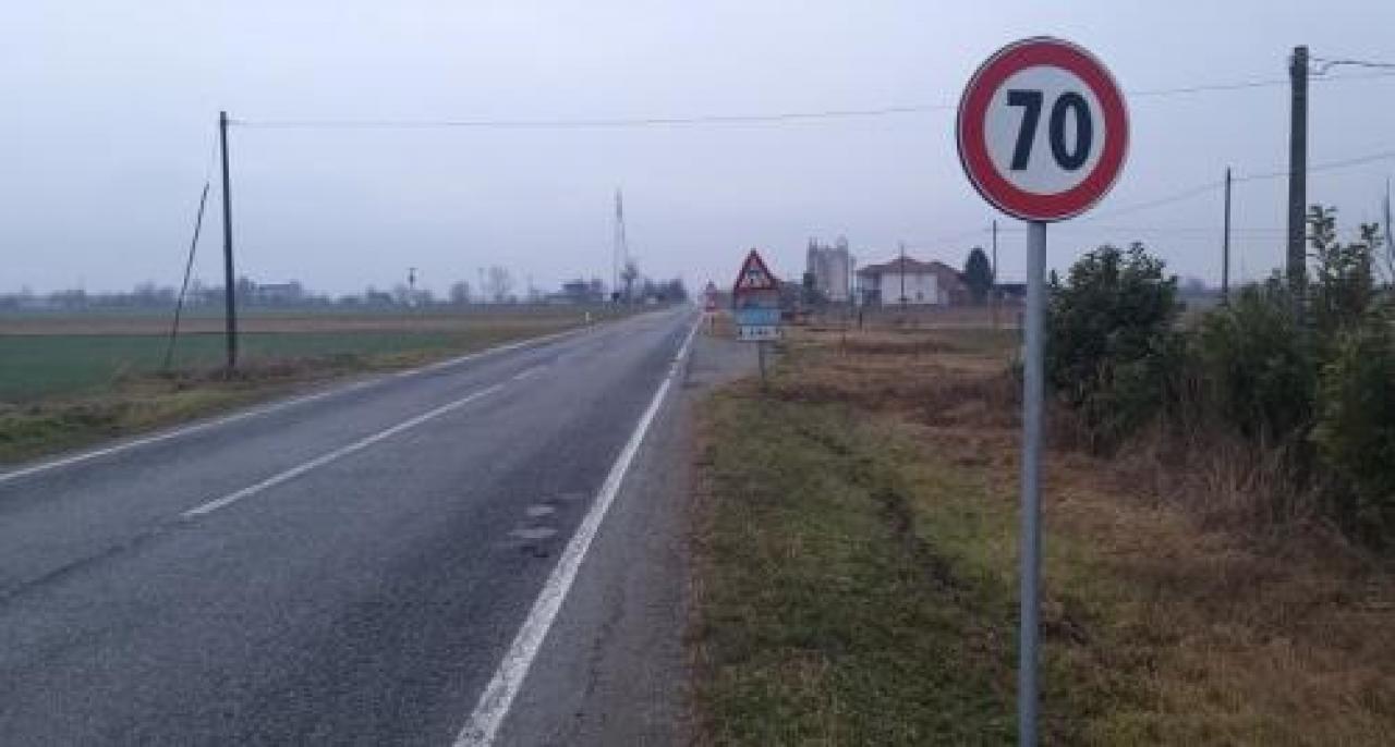 Limite di 70 km orari a cervignasco