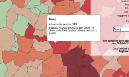 Xxxxxxx La mappa dei positivi in Granda Cuneo verso zona “rosso scuro”