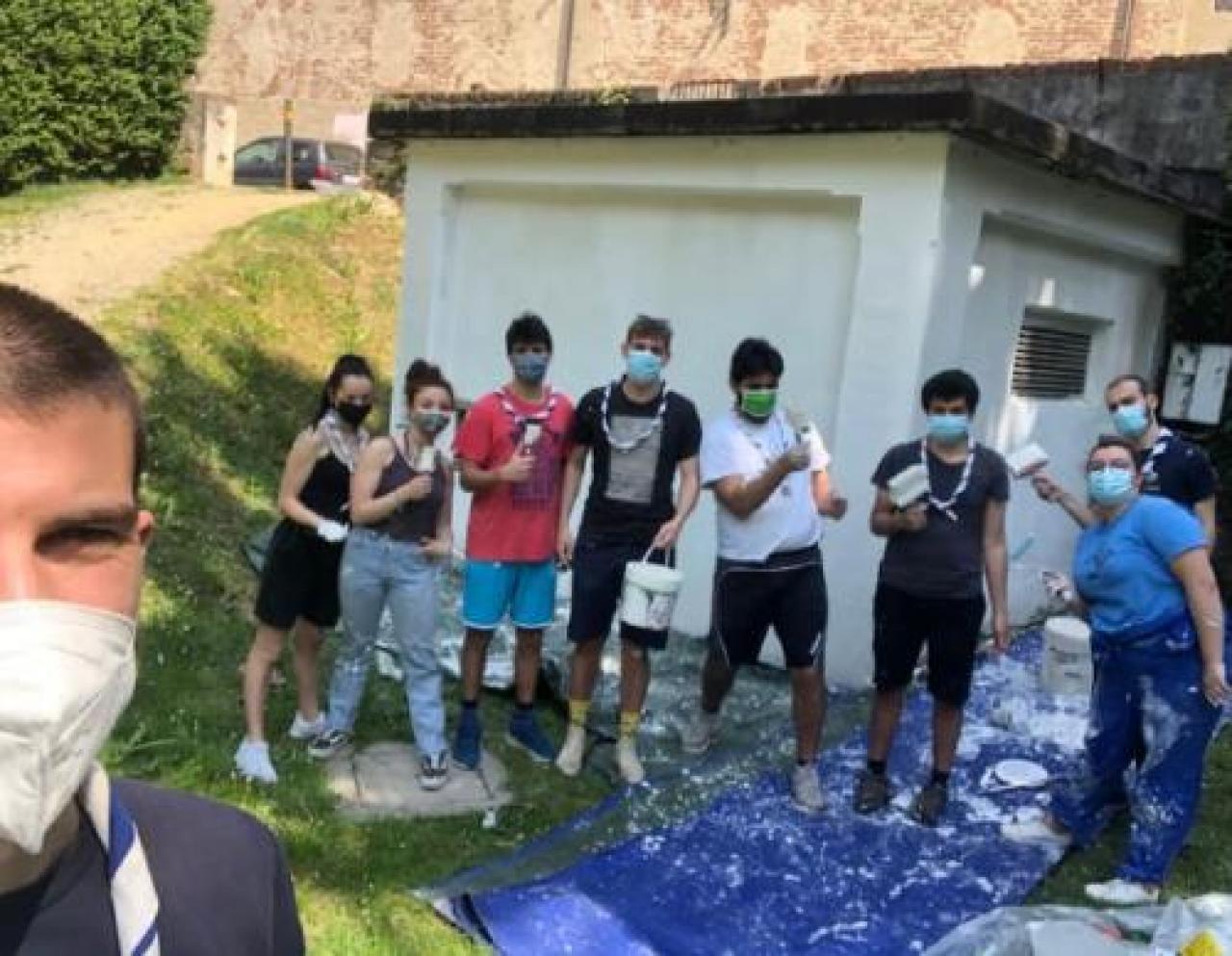 Gli scout di Saluzzo ripuliscono i giardini Baden powell