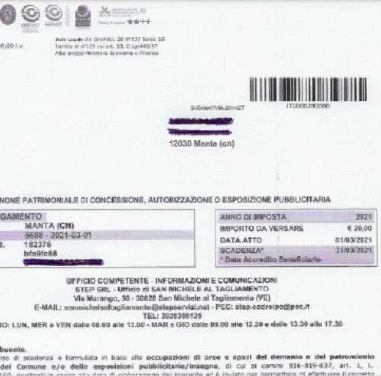 La bolletta arriva il giorno della scadenza