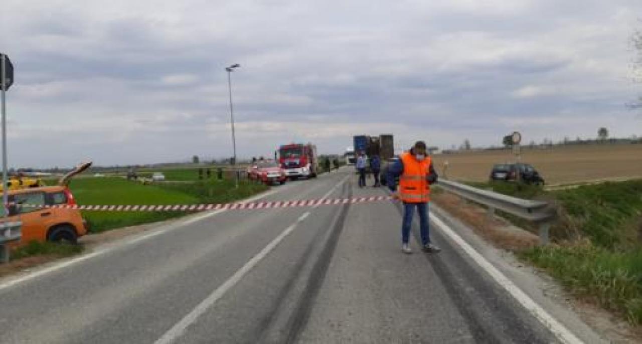 Moretta, incidente sulla provinciale