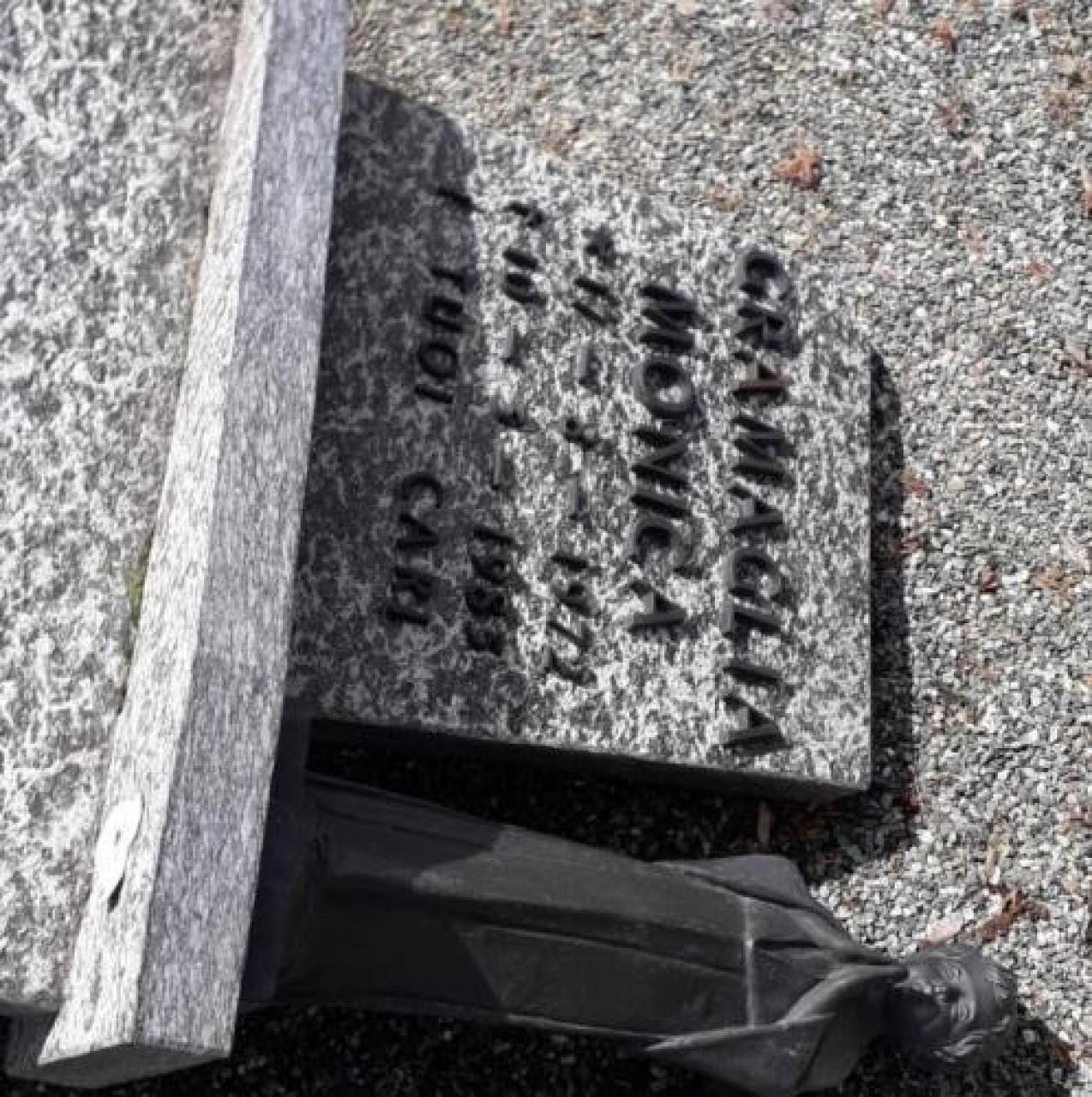 Vergognoso raid nei cimiteri