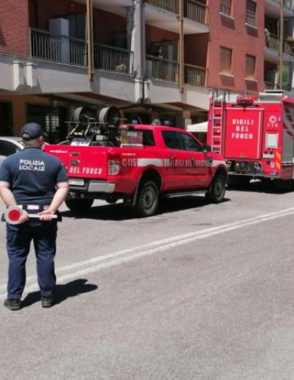 Incendio in via Nazionale