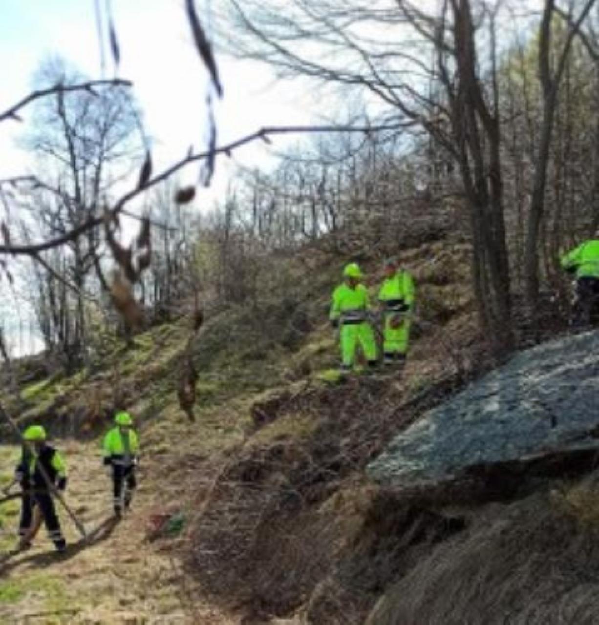 Ripulito al santuario il sentiero della Croce