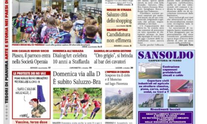 Ecco la prima pagina della Gazzetta di Saluzzo: tematiche importanti e attualità