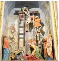 Presentato il restauro dell’antico altare in terracotta che raffigura la deposizione del Cristo dalla Croce