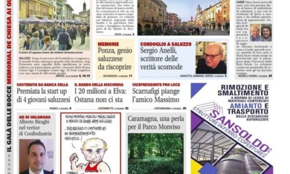 Ecco la prima pagina della Gazzetta di Saluzzo