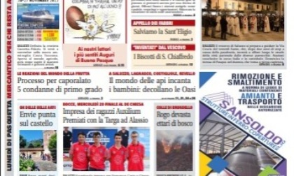 Ecco la prima pagina della Gazzetta di Saluzzo. Auguri di Buona Pasqua!