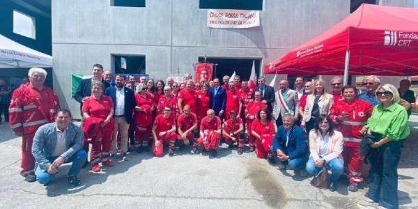 Cirio alla posa della prima pietra per la nuova sede della Croce Rossa