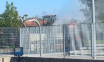Forte boato a Saluzzo: a fuoco gli pneumatici di un autocarro