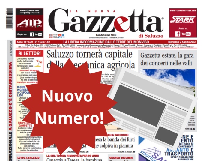 Nuovo Numero del 2 agosto in Edicola!