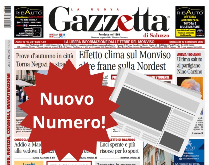 Nuovo Numero del 13 settembre in Edicola!
