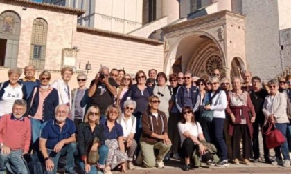 Saluzzesi ad Assisi con i frati di San Bernardino