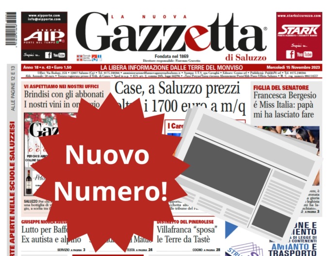 Nuovo Numero del 15 novembre in Edicola!