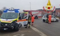 Ambulanza coinvolta in un incidente a Villafalletto
