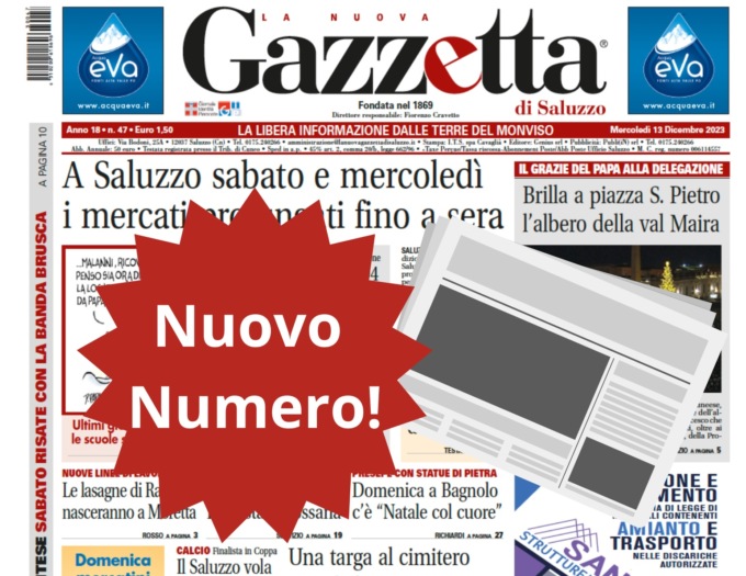 Nuovo Numero del 13 dicembre in Edicola!