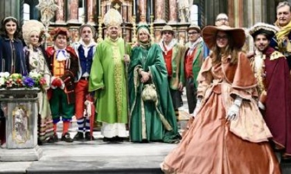 Ciaferlin e Castellana alla messa del Carnevale