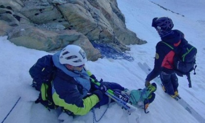 Un soccorso da record sulla parete Sud del Viso