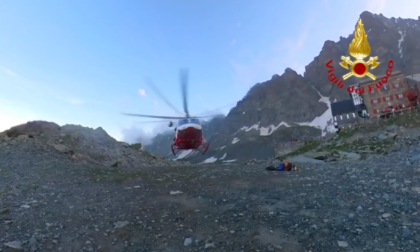 Intervento dei Vigili del Fuoco di Barge sul Monviso