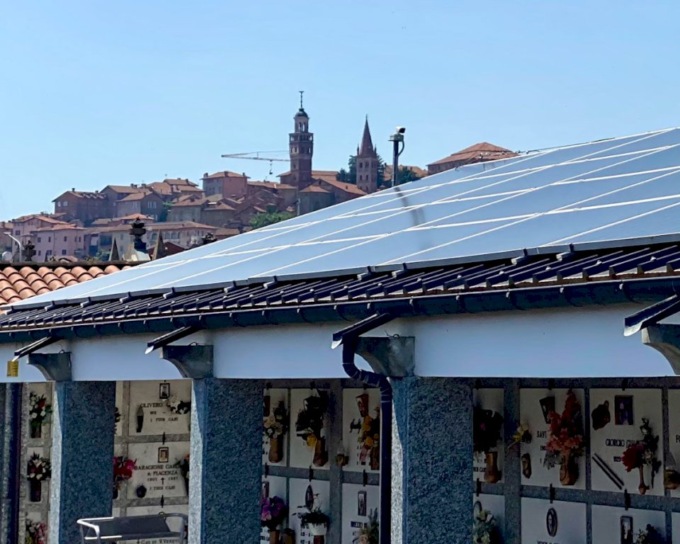 Quasi mezzo Gigawatt dai tetti del cimitero