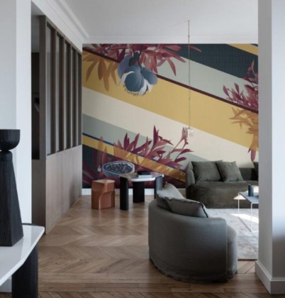 Anche una carta da parati crea lo stile di una casa
