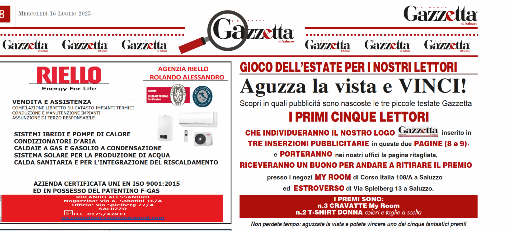 concorso gazzetta vista