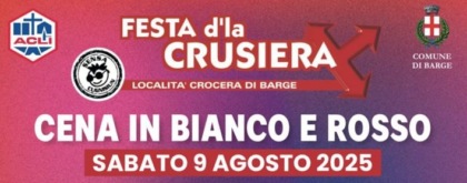 Sabato la Cena in bianco e rosso alla Crocera