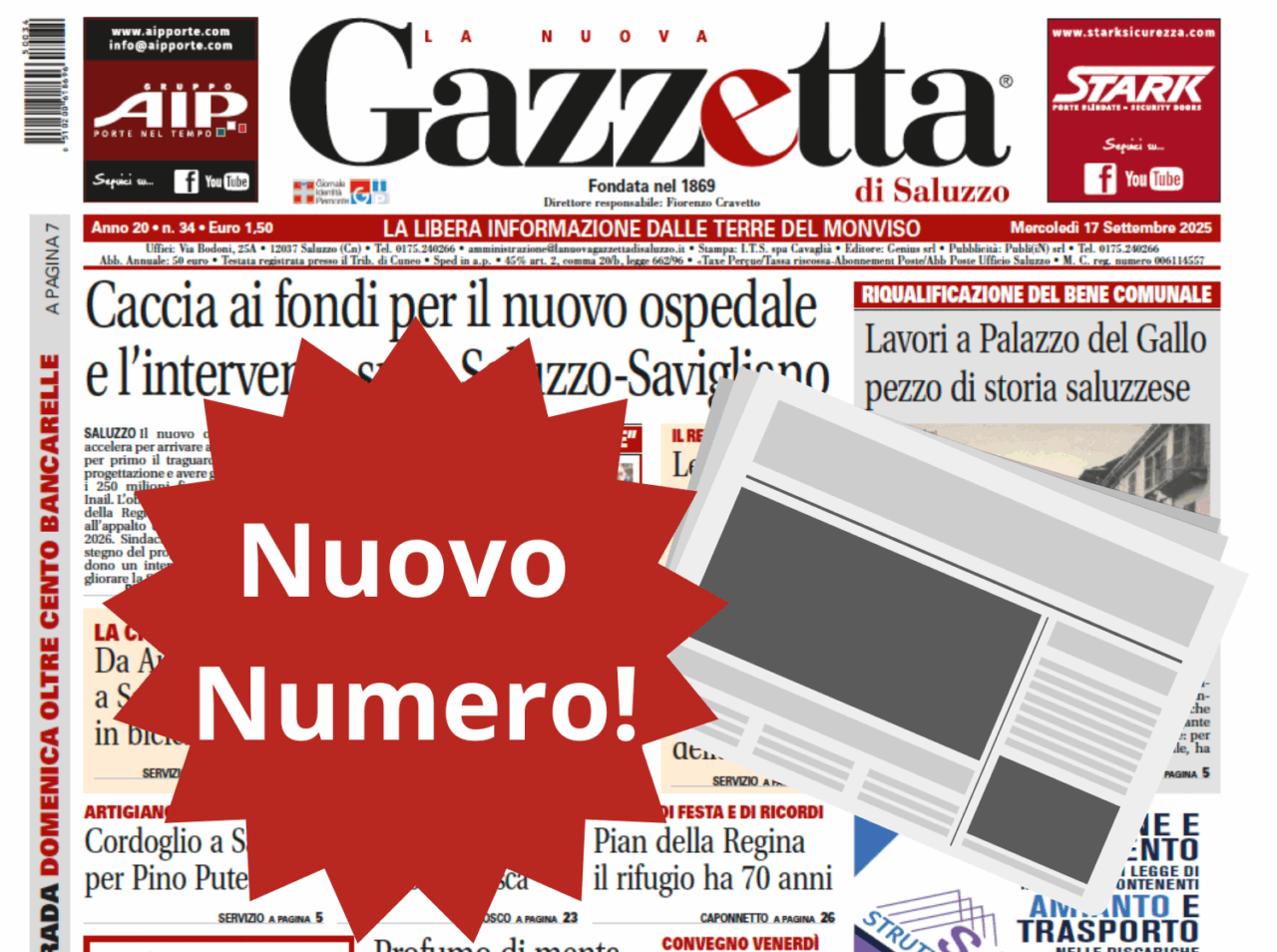 Nuovo Numero del 17 settembre in Edicola