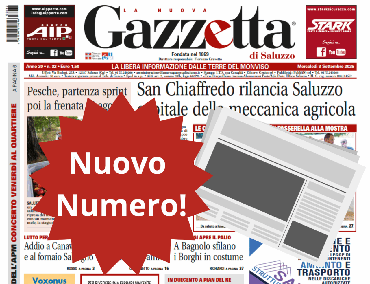 Nuovo Numero del 3 settembre in Edicola