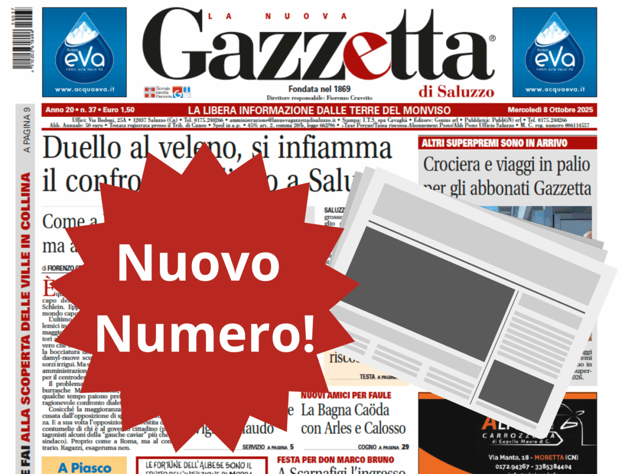 Nuovo Numero dell’8 ottobre in Edicola