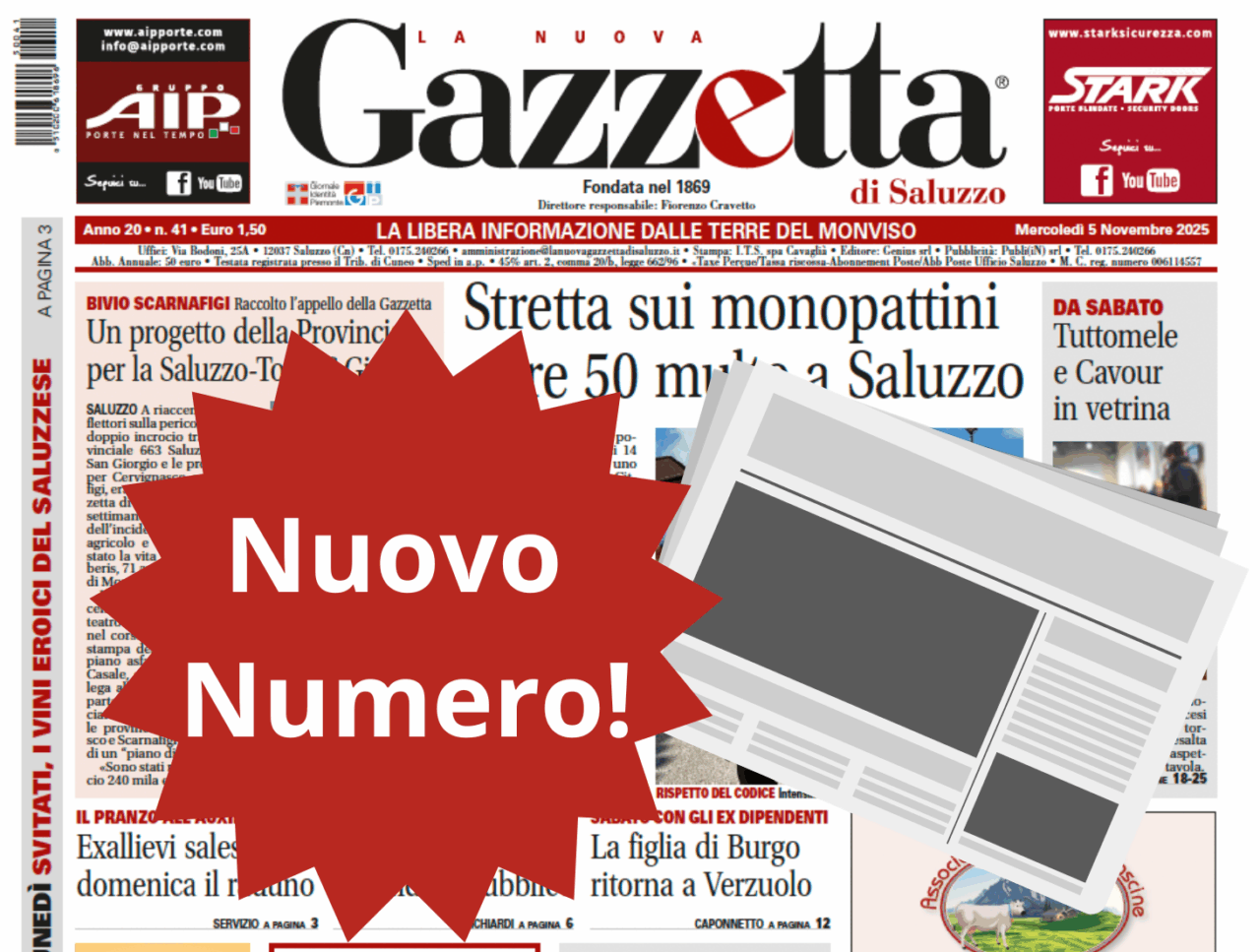 Nuovo Numero del 5 novembre in Edicola
