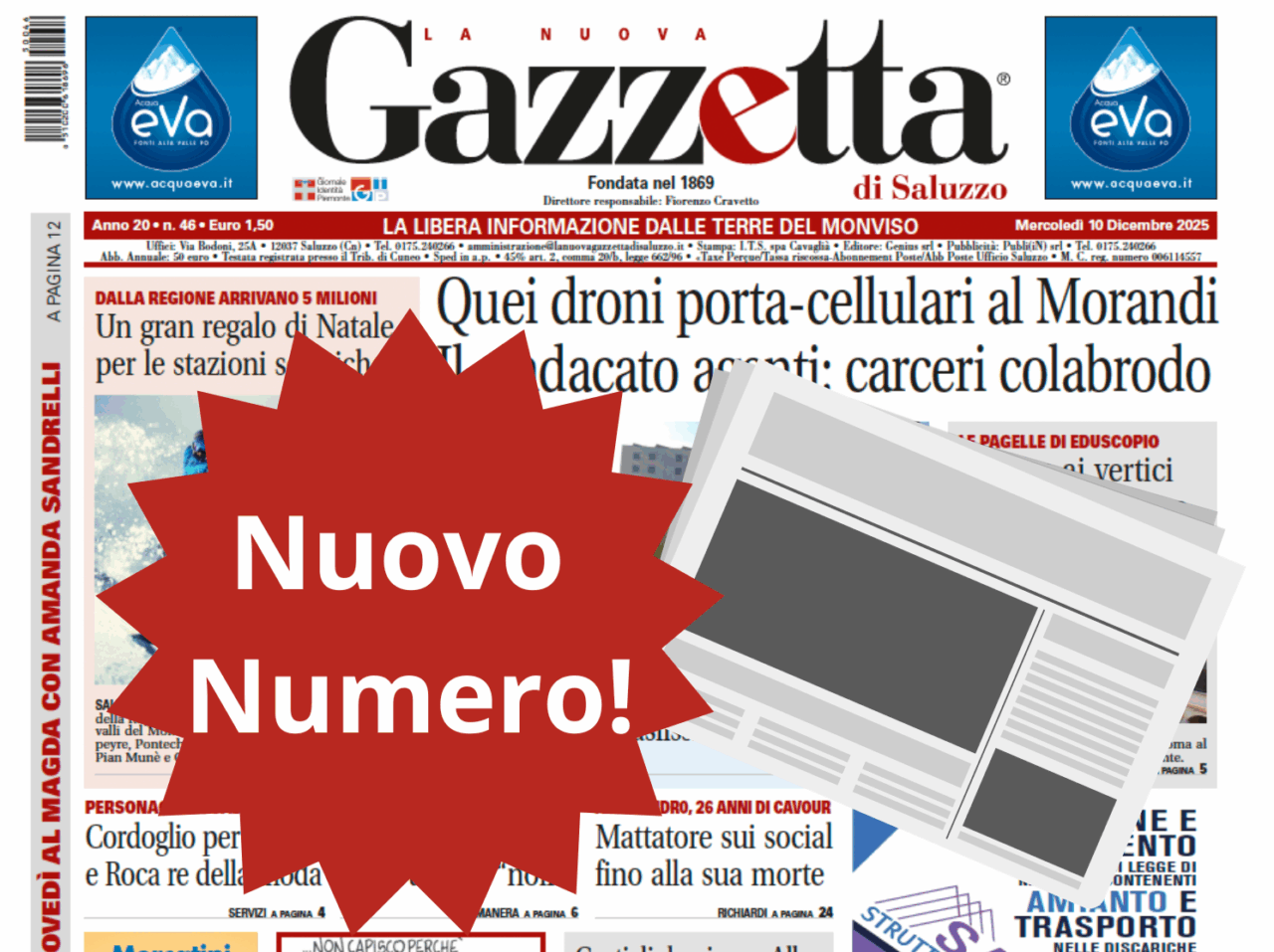 Nuovo Numero del 10 dicembre in Edicola