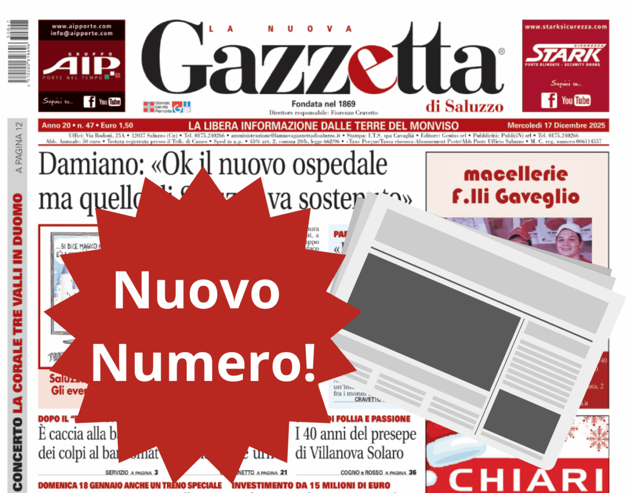 Nuovo Numero del 17 dicembre in Edicola