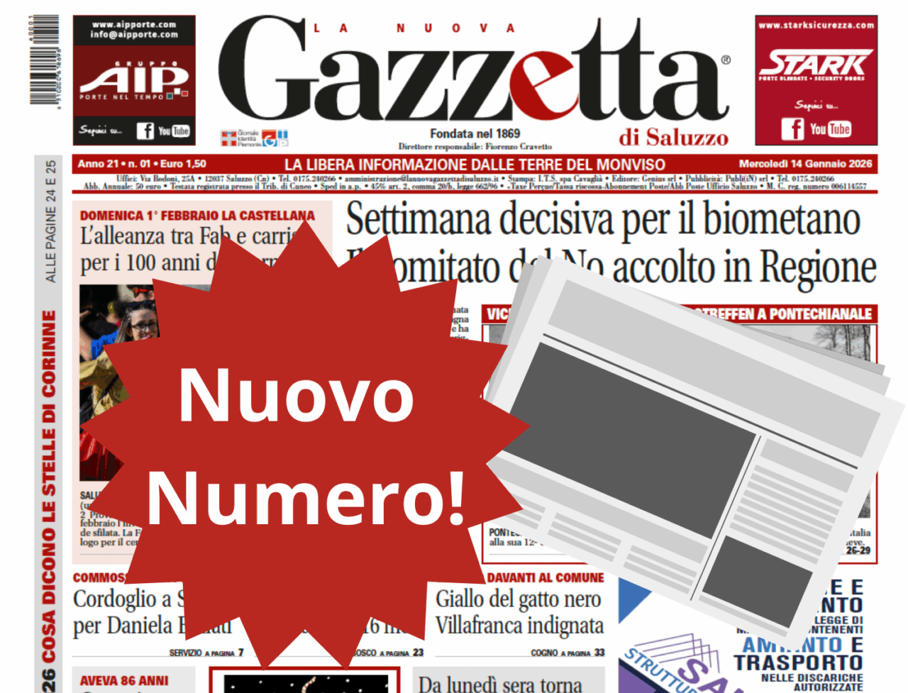 Nuovo Numero del 14 gennaio in Edicola