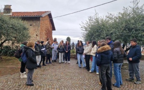 Bodoni, giornata saluzzese con gli studenti spagnoli
