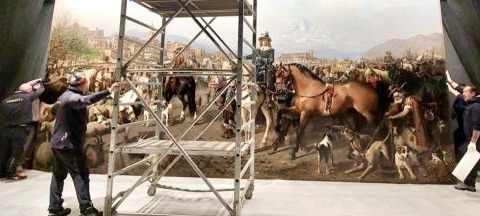 La maxi tela di 32 metri quadrati di Pittara in Castiglia