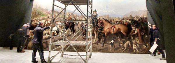 La maxi tela di 32 metri quadrati di Pittara in Castiglia